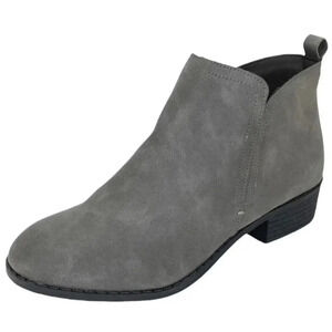 Sun + Stone Cadee Grey Faux Leather Womens Booties